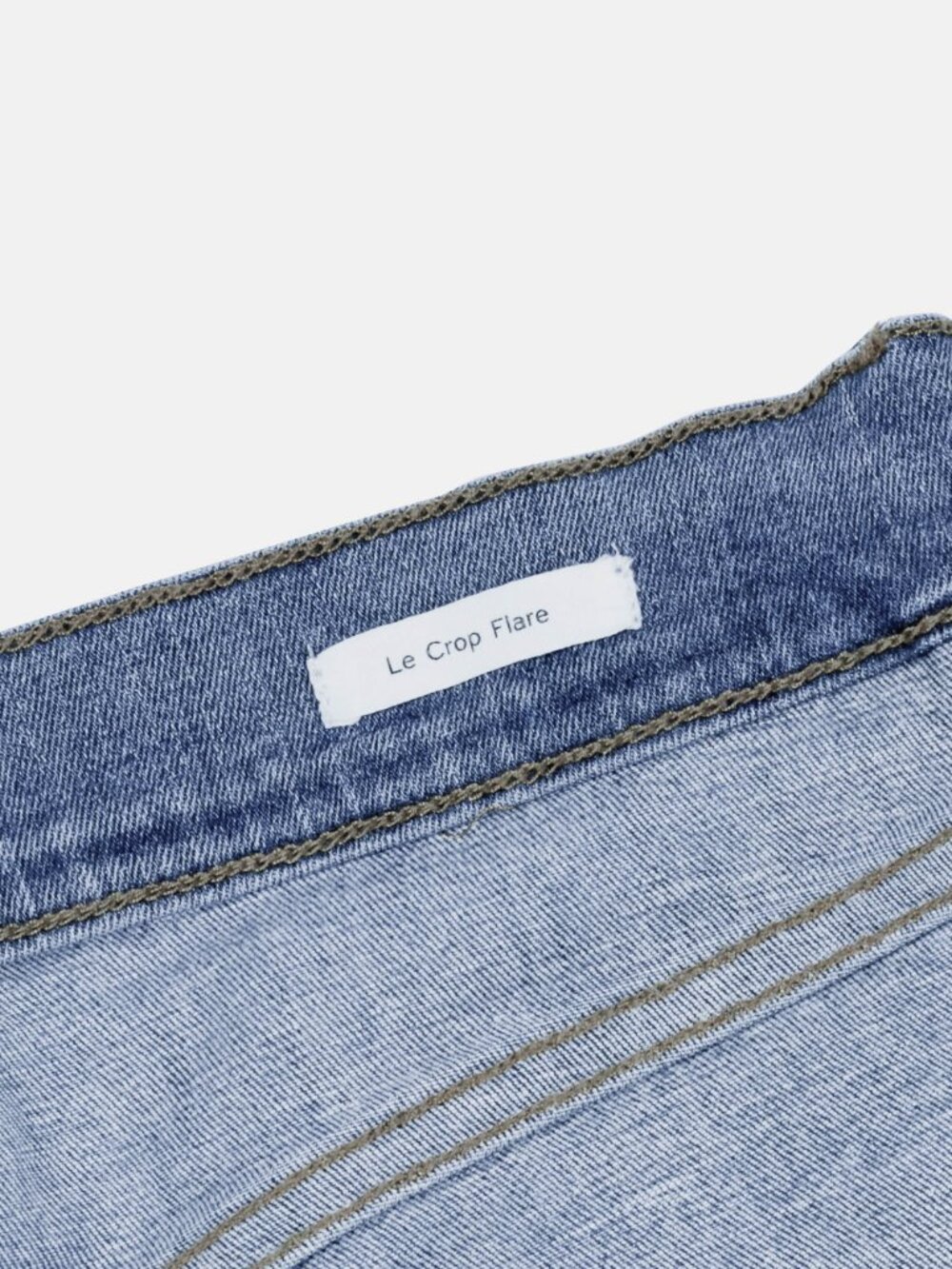 FRAME Le Crop Mini Boot Jeans Raw Hem Flare 28 Morning Blue LCFRA291 - Picture 11 of 14